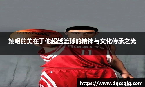 姚明的美在于他超越篮球的精神与文化传承之光